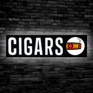 Cigars LED sign for tobacco stores, lounges and smoke shops