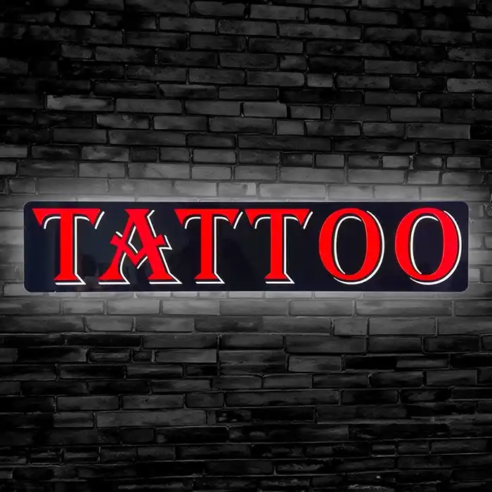 Tattoo LED sign for tattoo parlors