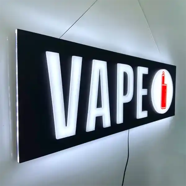 Vape LED sign for smoke shops and vape stores